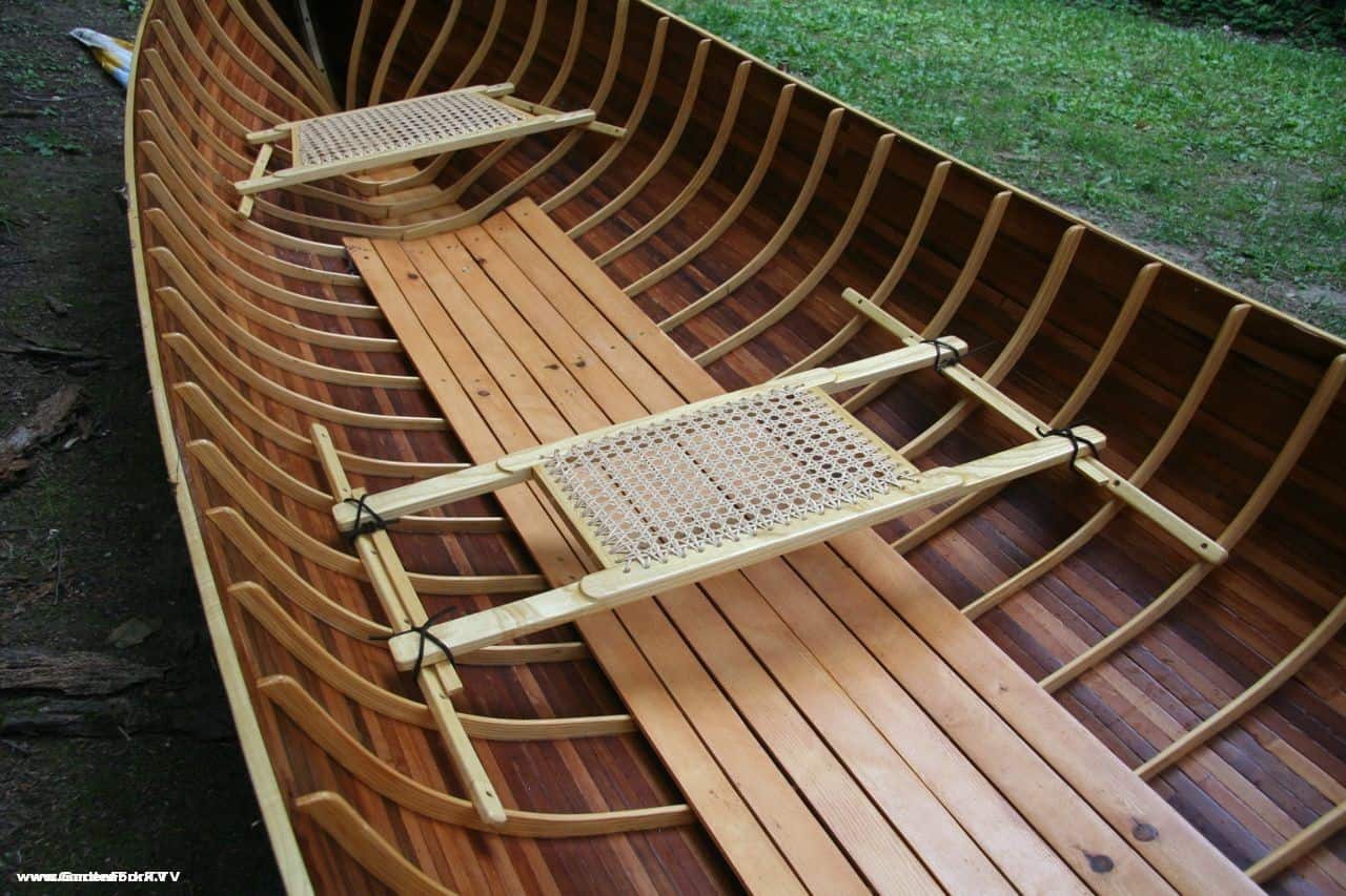 Adirondack Guide Boat handmade from wooden boat plans - GardenFork.TV