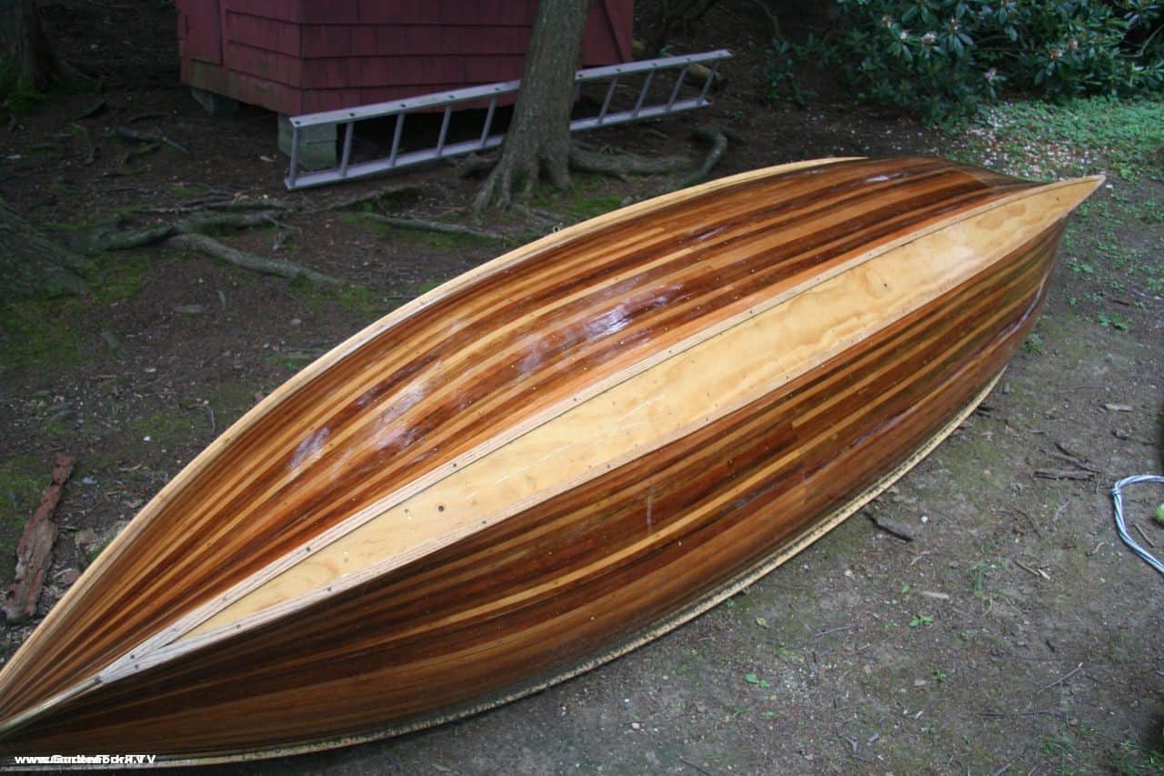 Adirondack Guide Boat handmade from wooden boat plans - GardenFork.TV