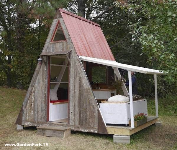 Tiny House Plans : A - Frame Vacation Cabin - GardenFork.TV - DIY ...
