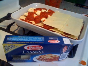 no boil noodles in this simpl fast lasagna