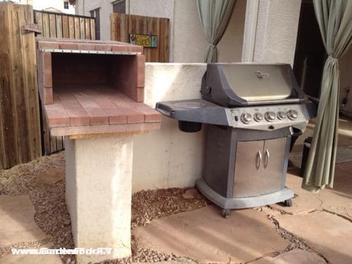 home made brick pizza oven