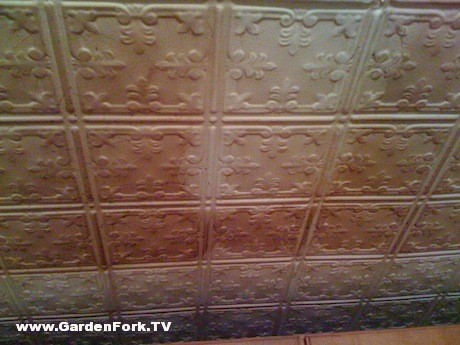 Clean a dirty tin ceiling