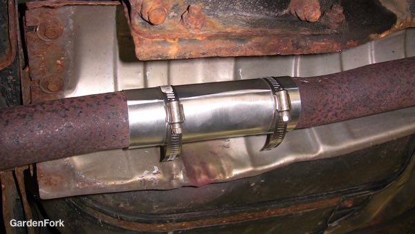 Exhaust Pipe Repair Hack - DIY GF Video - GardenFork - Eclectic DIY