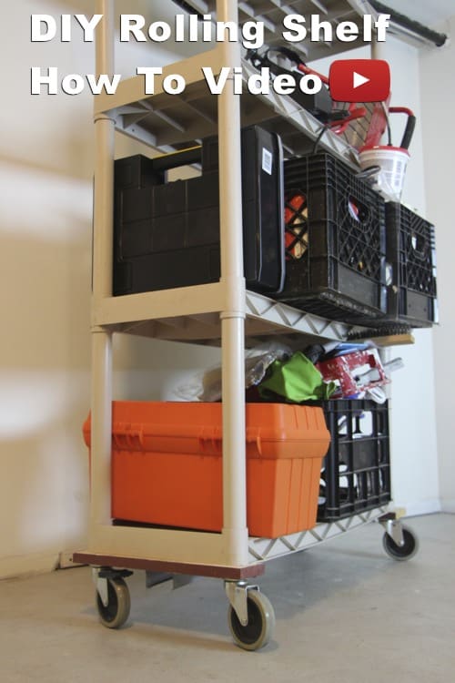 DIY Rolling Storage Shelves for the Garage