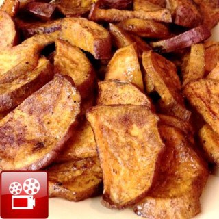 roasted sweet potato wedges