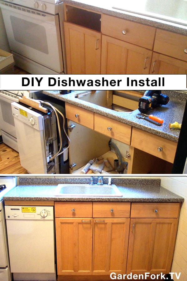 installation of dishwasher into small kitchen