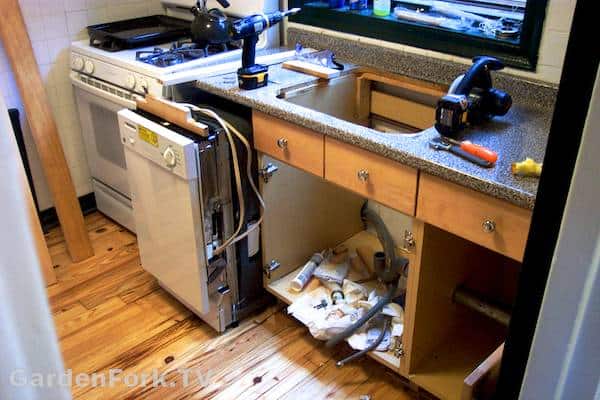 kitchen cabinet disassembly