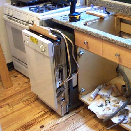 Custom Diy Dishwasher Installation Gardenfork Eclectic Diy