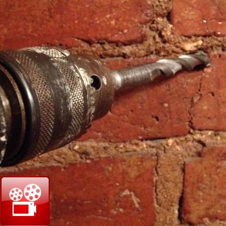 Drill Into Brick Or Mortar When Hanging, Hanging Heavy Shelves On Brick Wall