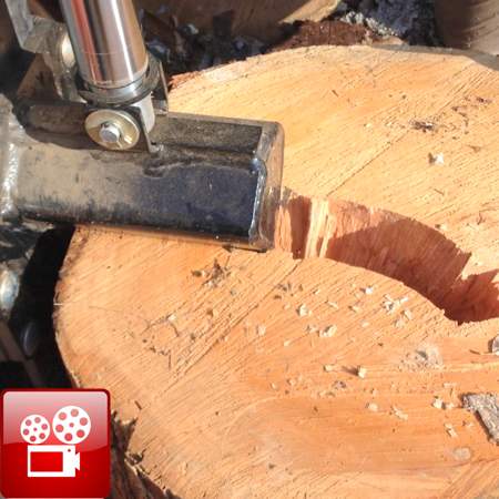 split wood using a log splitter