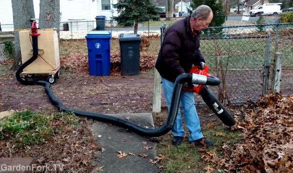 Homemade leaf bagger mulcher