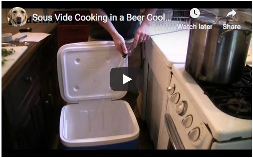 Sous vide beer cooler video link