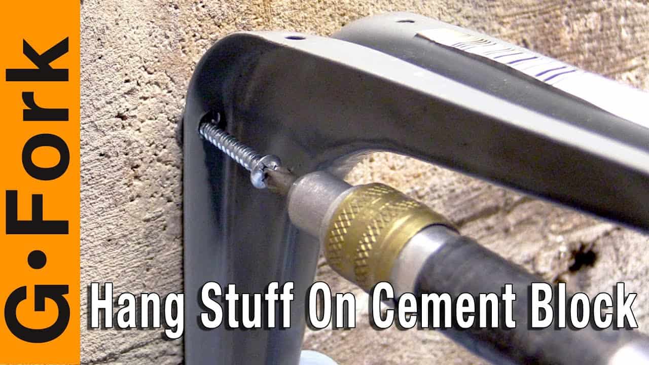 How To Hang Shelves On Cement Block, aka Cinder Block